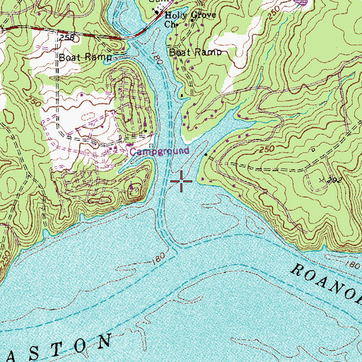 Topographic Map of Great Creek, VA