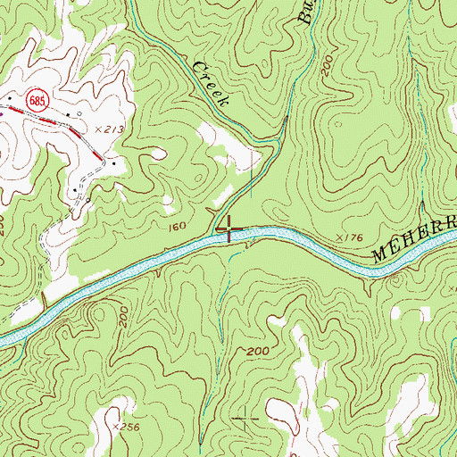 Topographic Map of Great Creek, VA