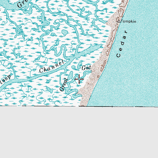 Topographic Map of Great Gut, VA