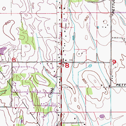 Topographic Map of Capshaw School (historical), AL