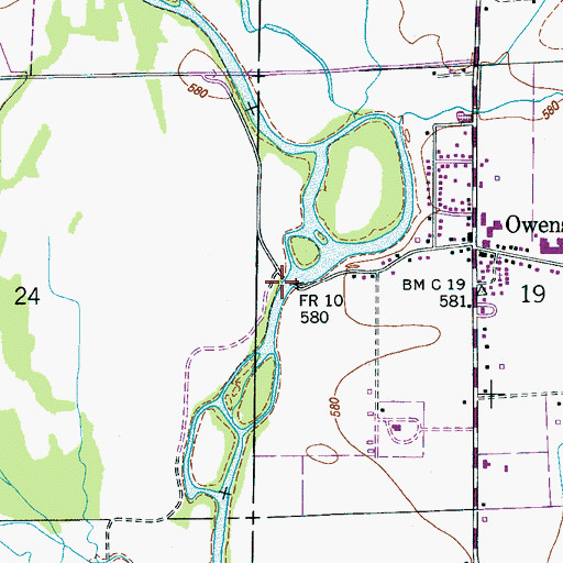 Topographic Map of Carpenter Bridge (historical), AL