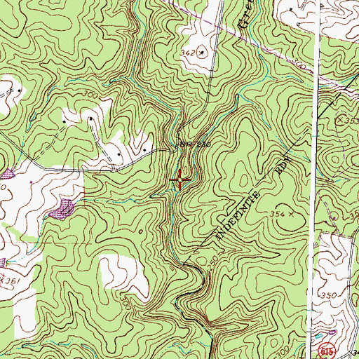 Topographic Map of Green Branch, VA