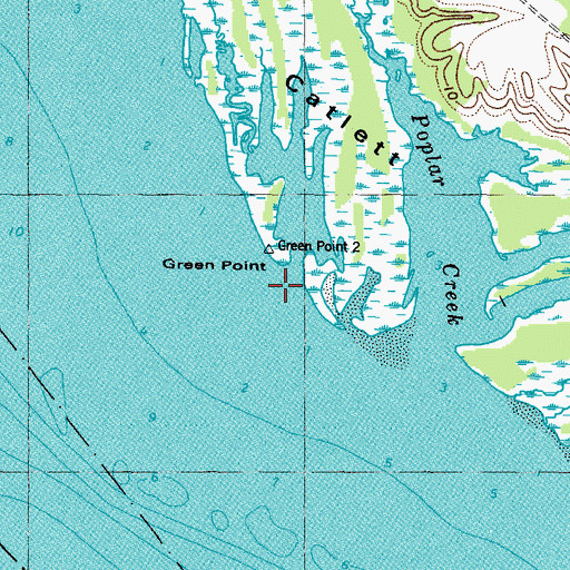 Topographic Map of Green Point, VA