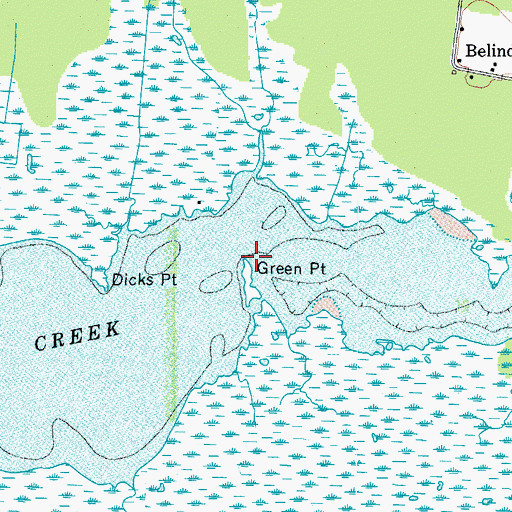 Topographic Map of Green Point, VA