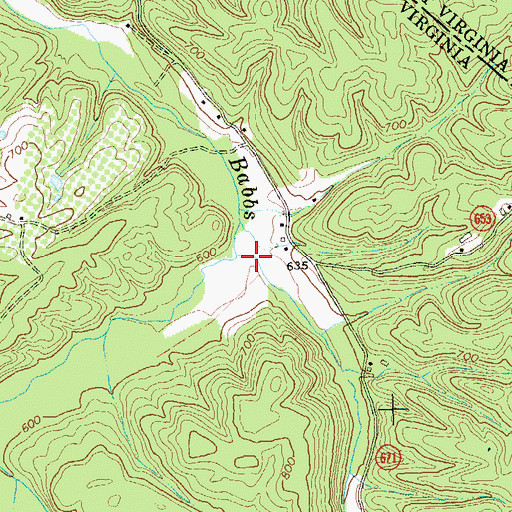 Topographic Map of Green Spring Run, VA
