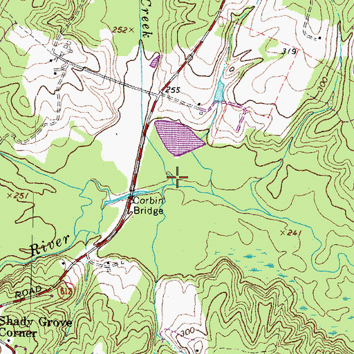 Topographic Map of Greenfield Creek, VA