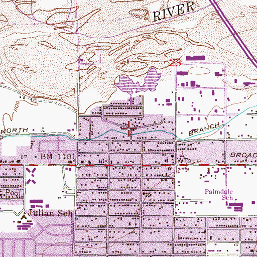 Topographic Map of Lenang Park, AZ