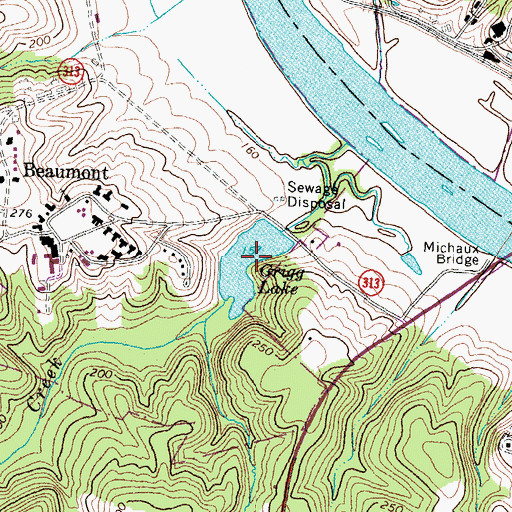 Topographic Map of Grigg Lake, VA