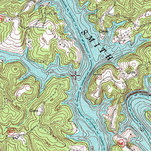 Topographic Map of Grimes Creek, VA