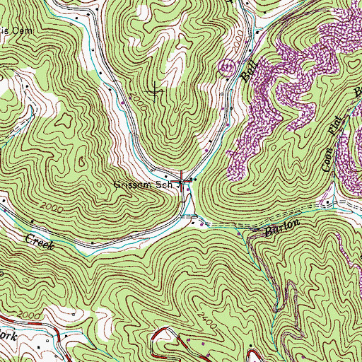 Topographic Map of Grissom School, VA