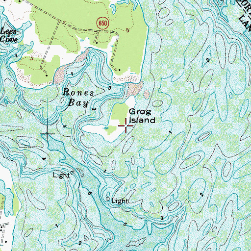 Topographic Map of Grog Island, VA
