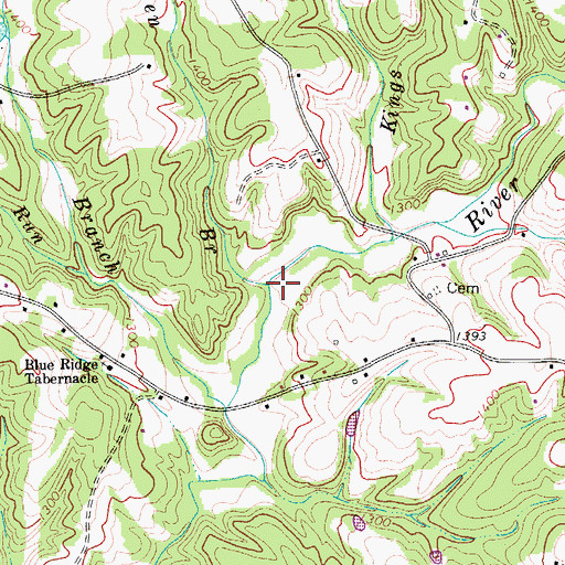 Topographic Map of Grogen Branch, VA