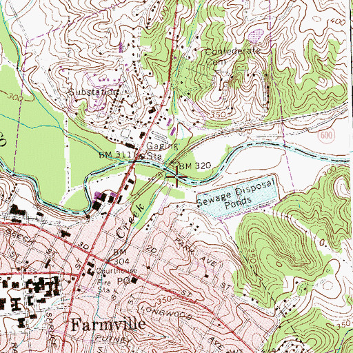 Topographic Map of Gross Creek, VA