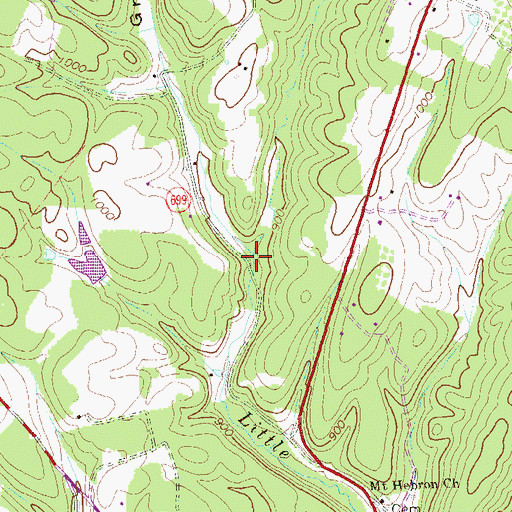 Topographic Map of Grove Hollow, VA