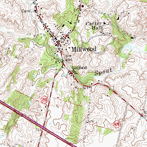 Topographic Map of Guilfield Church, VA