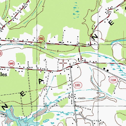 Topographic Map of Guinea Neck, VA