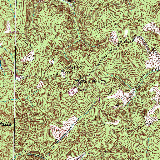 Topographic Map of Gum Hill Church, VA