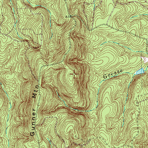 Topographic Map of Gunner Mountain, VA