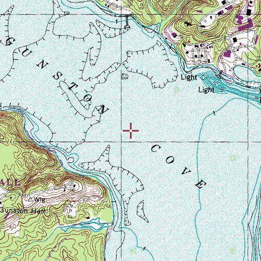 Topographic Map of Gunston Cove, VA