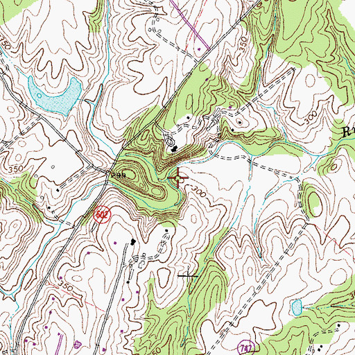 Topographic Map of Gupton Run, VA