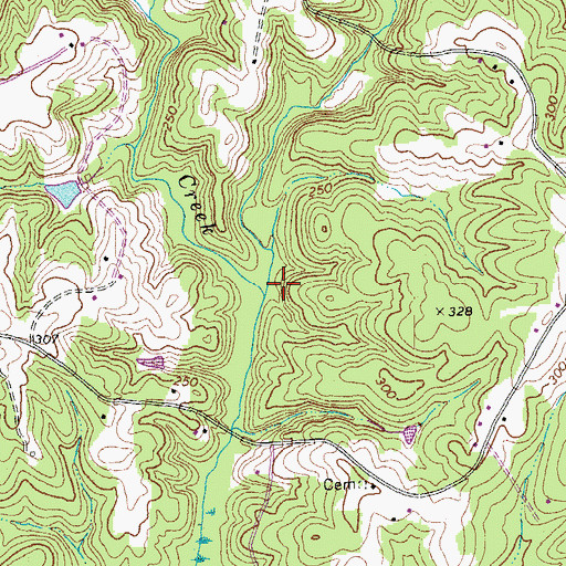 Topographic Map of Hagood Creek, VA