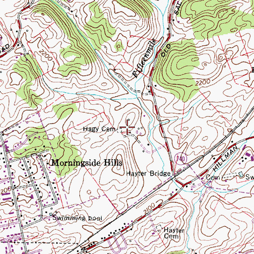 Topographic Map of Hagy Cemetery, VA