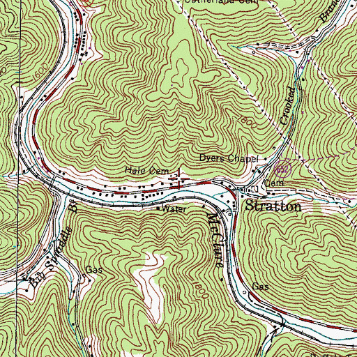 Topographic Map of Hale Cemetery, VA