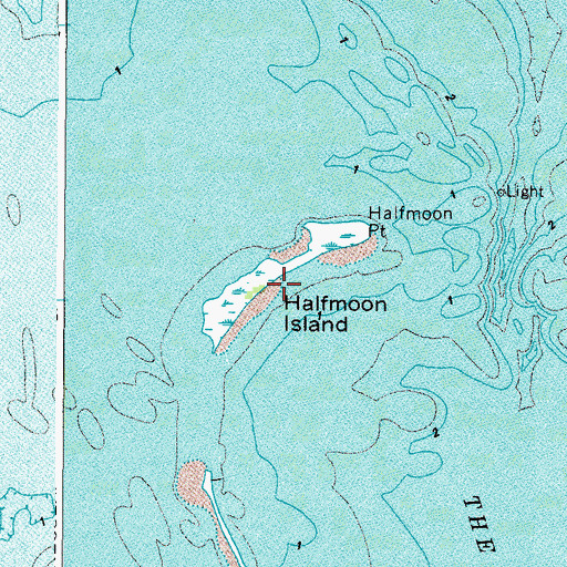 Topographic Map of Halfmoon Island, VA
