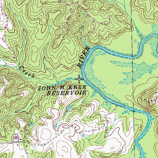 Topographic Map of Halfway Creek, VA