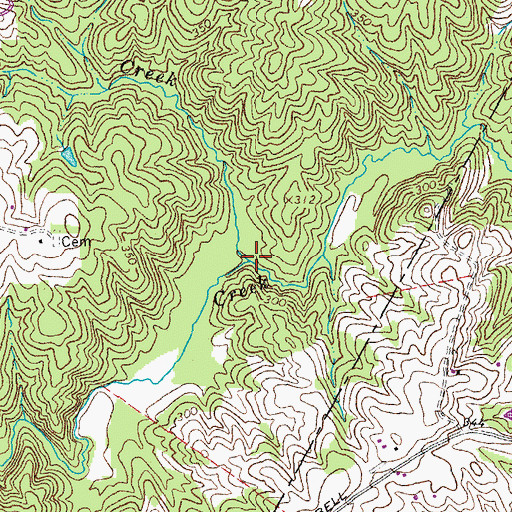 Topographic Map of Halfway Creek, VA