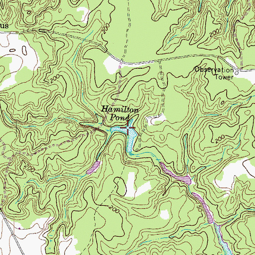 Topographic Map of Hamilton Pond, VA