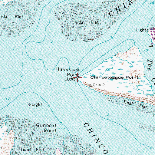 Topographic Map of Hammock Point, VA