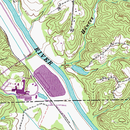 Topographic Map of Hances Branch, VA