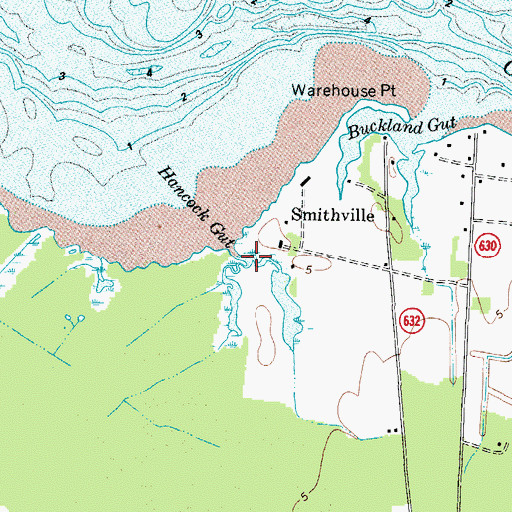 Topographic Map of Hancock Gut, VA