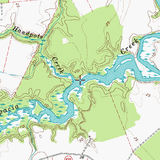 Topographic Map of Handpole Creek, VA