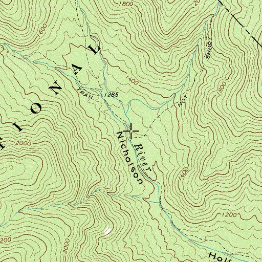 Topographic Map of Hannah Run, VA
