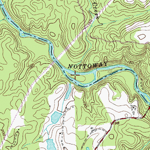 Topographic Map of Hardwood Creek, VA