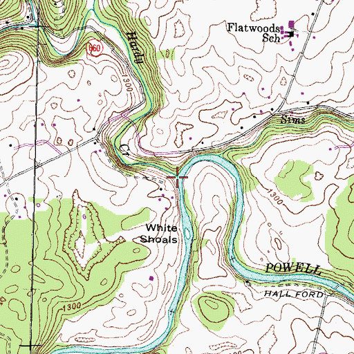 Topographic Map of Hardy Creek, VA