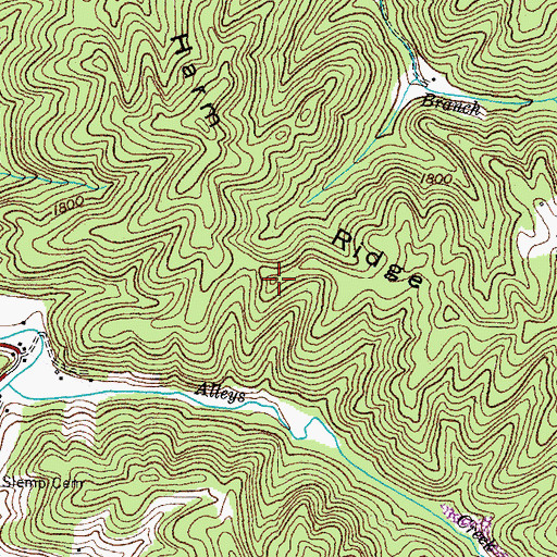 Topographic Map of Harm Ridge, VA
