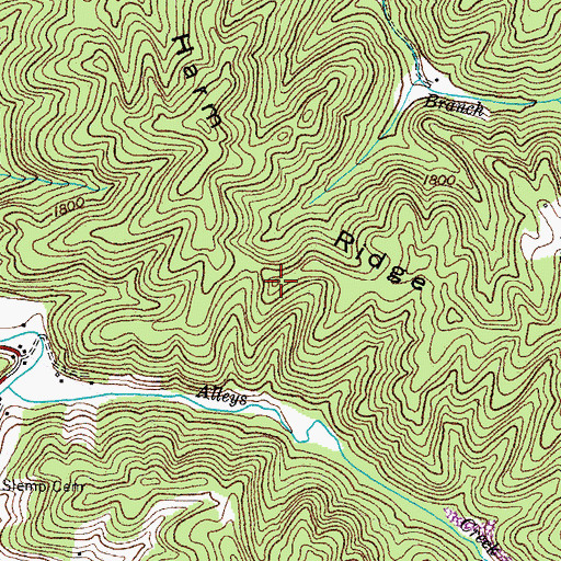 Topographic Map of Harm Ridge, VA