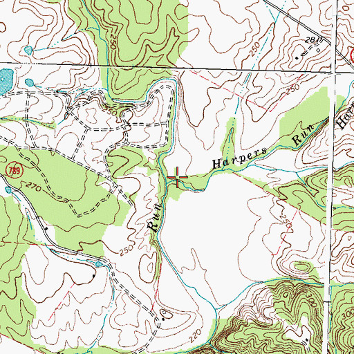 Topographic Map of Harpers Run, VA