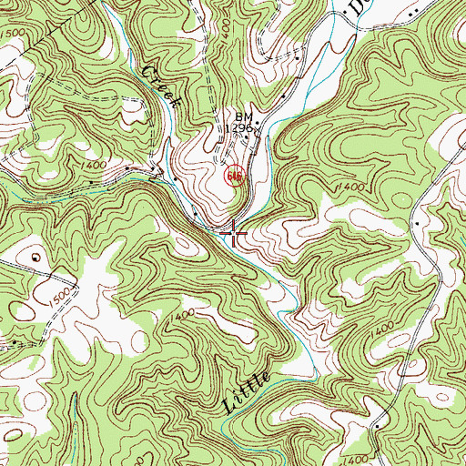 Topographic Map of Harris Creek, VA