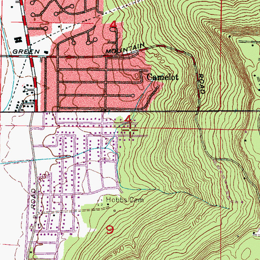 Topographic Map of Chimney Springs, AL