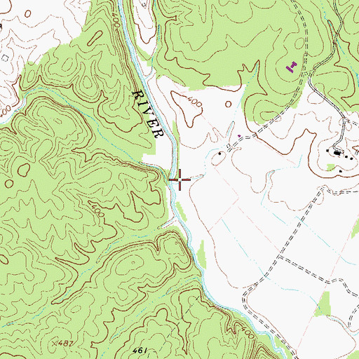 Topographic Map of Harris Creek, VA