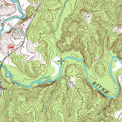 Topographic Map of Harris Creek, VA