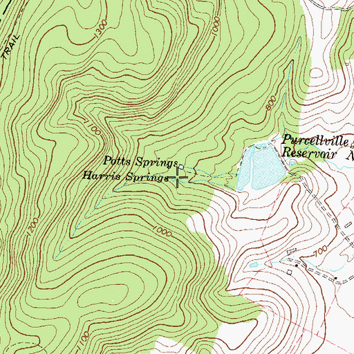 Topographic Map of Harris Springs, VA