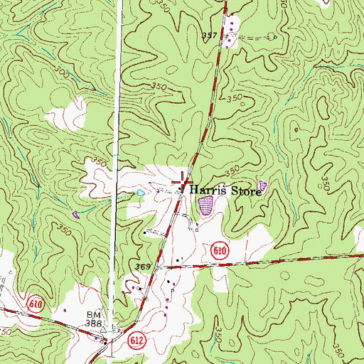 Topographic Map of Harris Store, VA