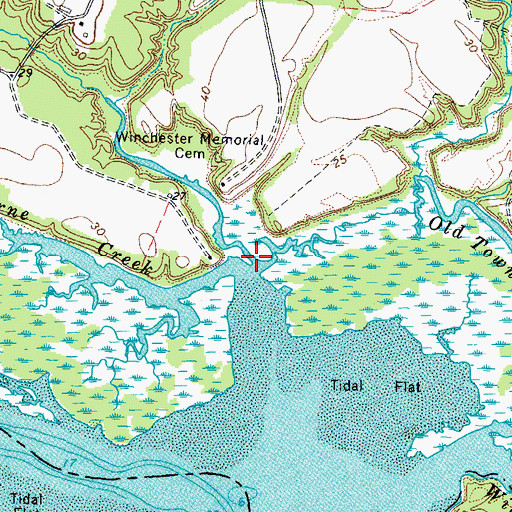 Topographic Map of Harrison Creek, VA