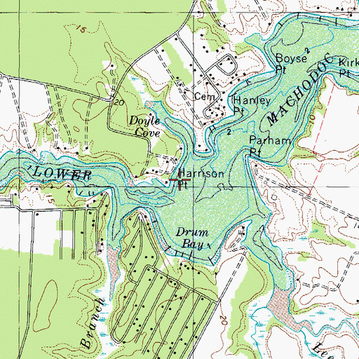 Topographic Map of Harrison Point, VA