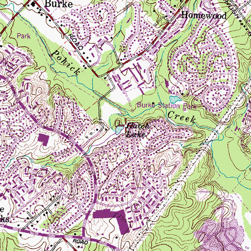 Topographic Map of Lake Hatch, VA